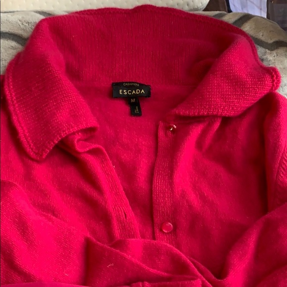 ESCADA Cashmere cardigan in dark pink - Picture 2 of 4
